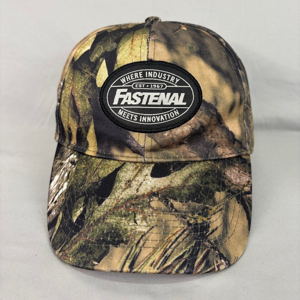 Fastenal Baseball Cap Camo Mens OSFM Camouflage Adjustable Logo Hat
